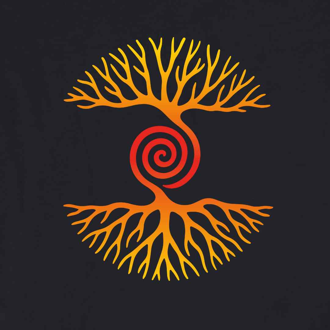 Tree and Roots Spiral T-shirt
