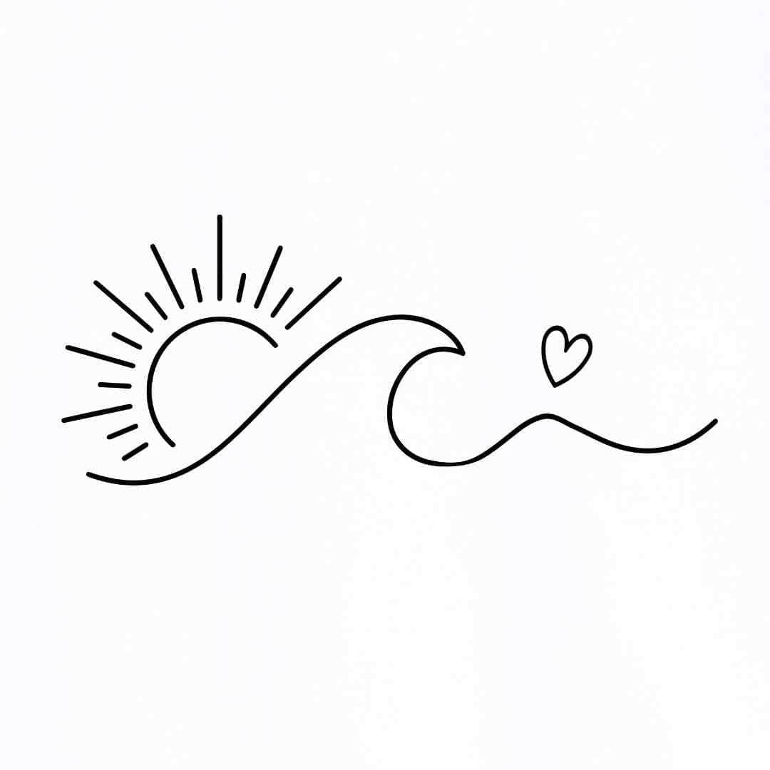 Sun Heart And Wave T-shirt