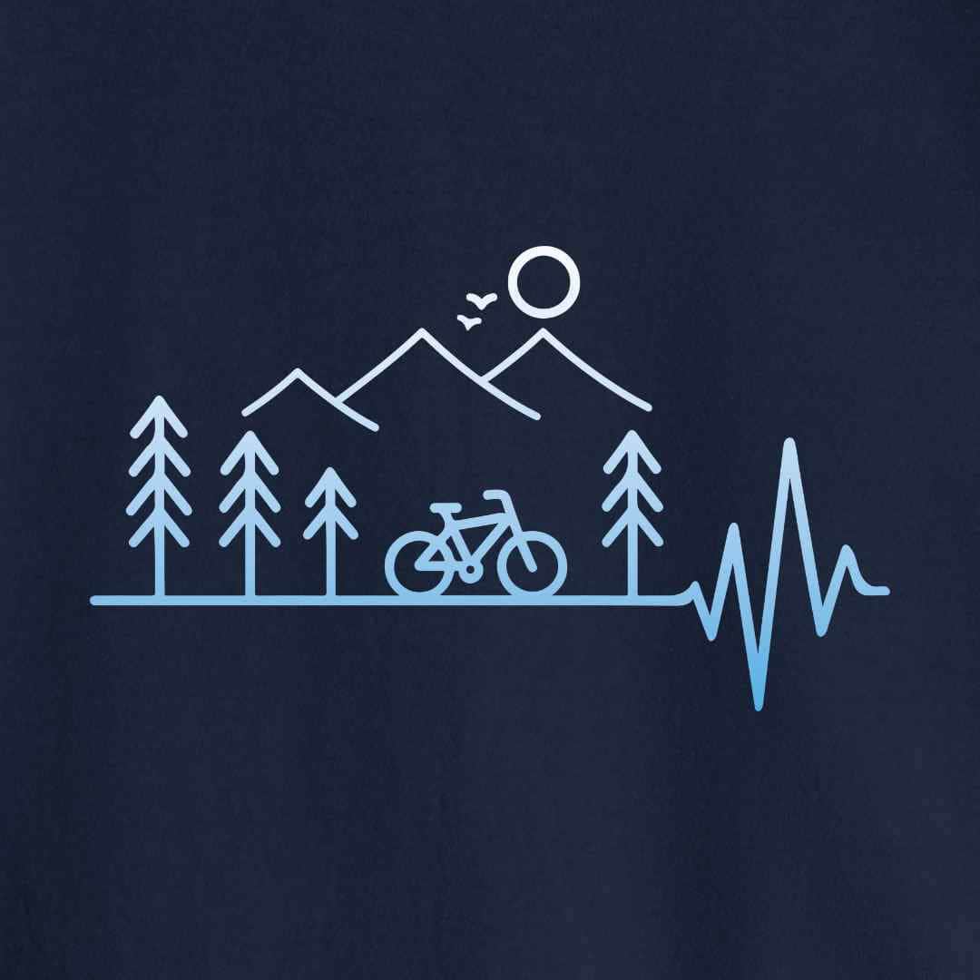 Heart Beat Bike Landscape T-shirt