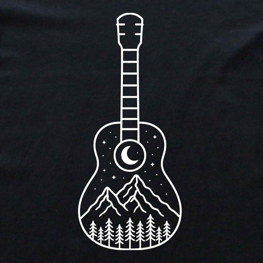 Minimalist Guitar Landscape T-shirt