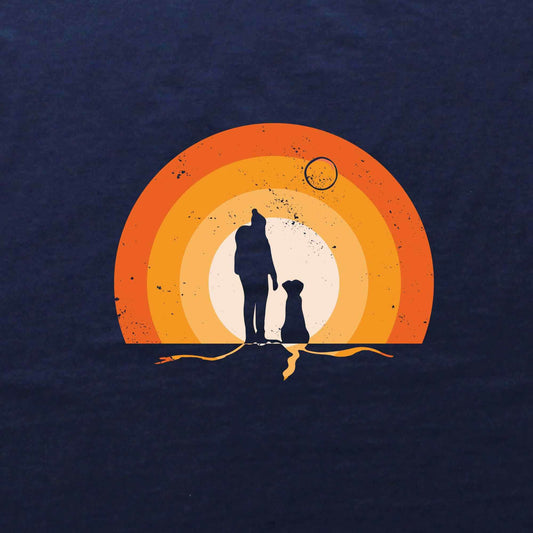 Girl and Dog Colorfull Landscape T-shirt