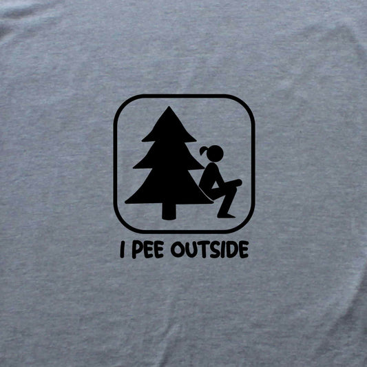 "I Pee Outside, Girls" graphic T-shirt