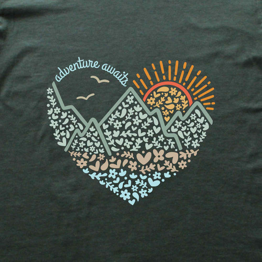 Floral Heart Adventure T-shirt