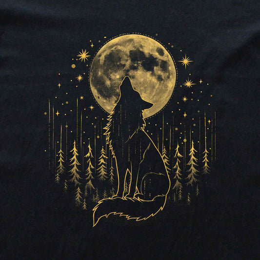 Wolf Black and gold T-shirt