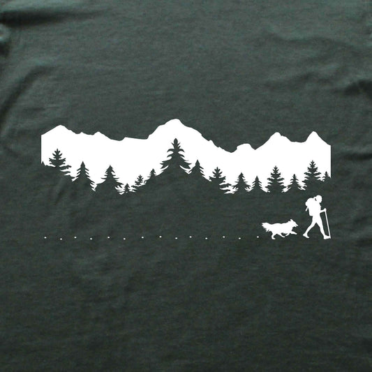Hike With Dog Panorama T-shirt