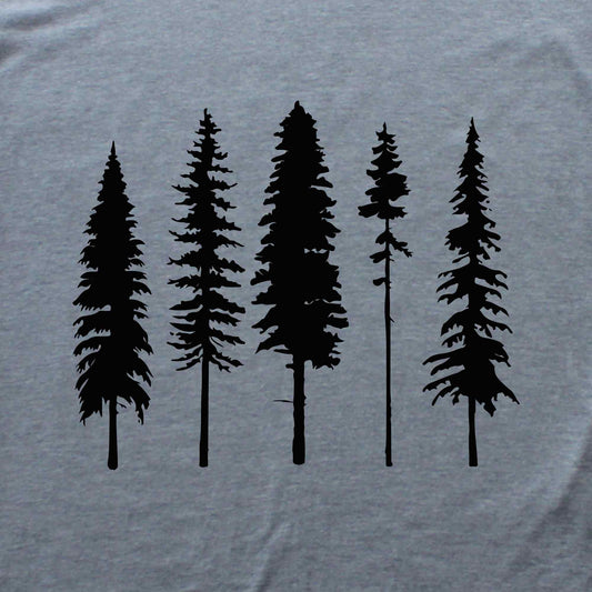 Line Of Pine Trees T-shirt