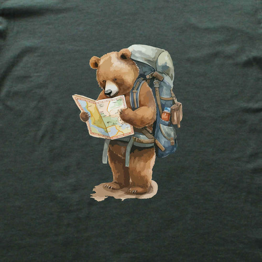 Bear Reading a Map T-shirt