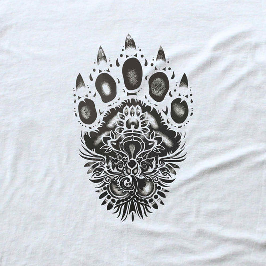 Bear FootPrint Mandala T-shirt