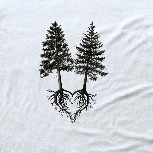 Pine Trees Roots Heart T-shirt