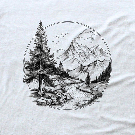 Hand Drawn Landscape T-shirt