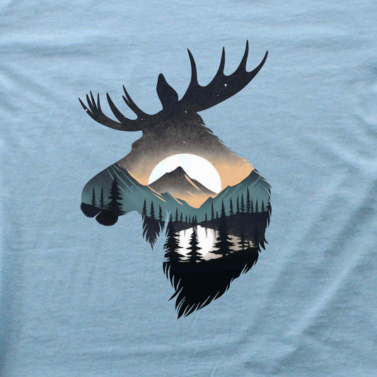 Moose Colorfull Landscape T-shirt