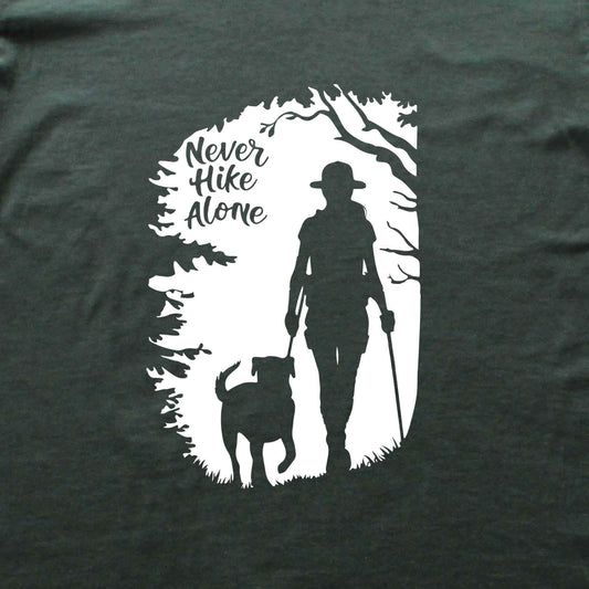 Never Hike Alone Deep Forest T-shirt