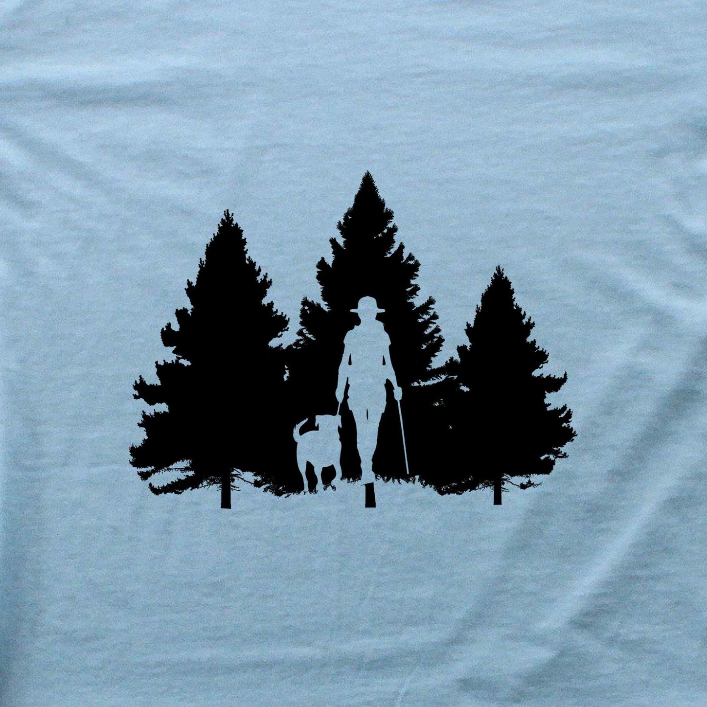 "Never Hike Alone Silhouette" graphic T-shirt