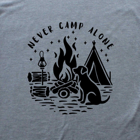 Never Camp Alone Silhouette T-shirt