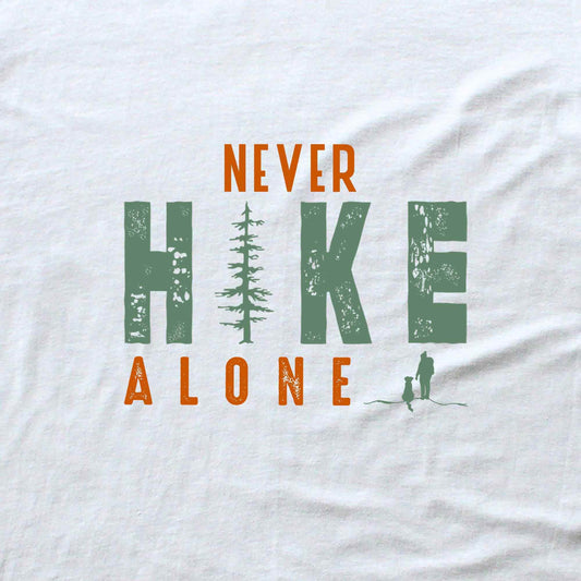 "Never Hike Alone Wander" graphic T-shirt