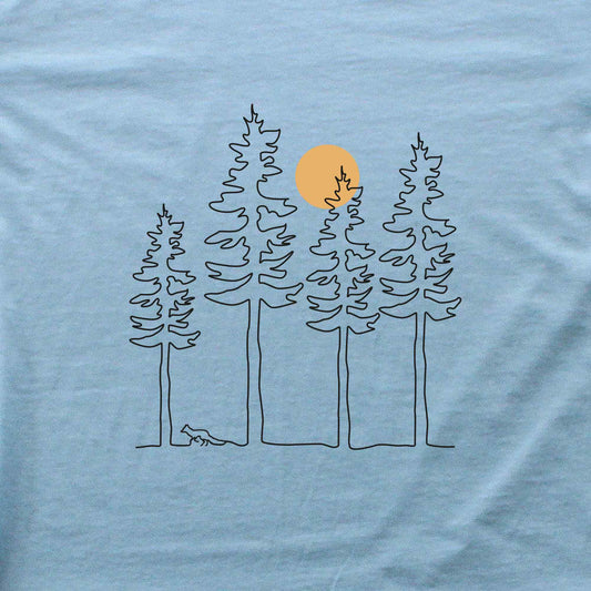 Fox Forest Outline T-shirt
