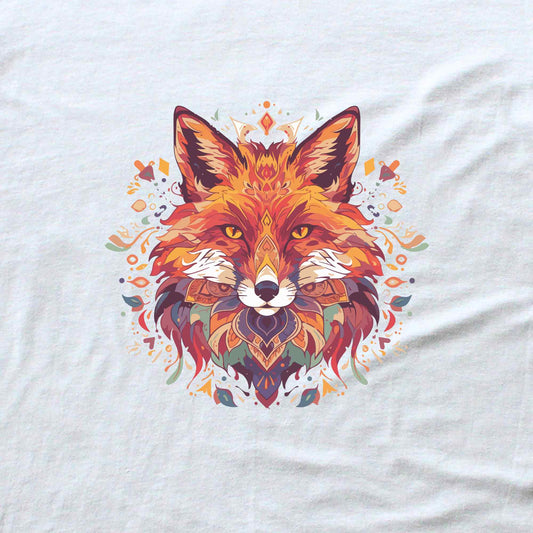 Colorfull fox Mandala Graphic T-shirt
