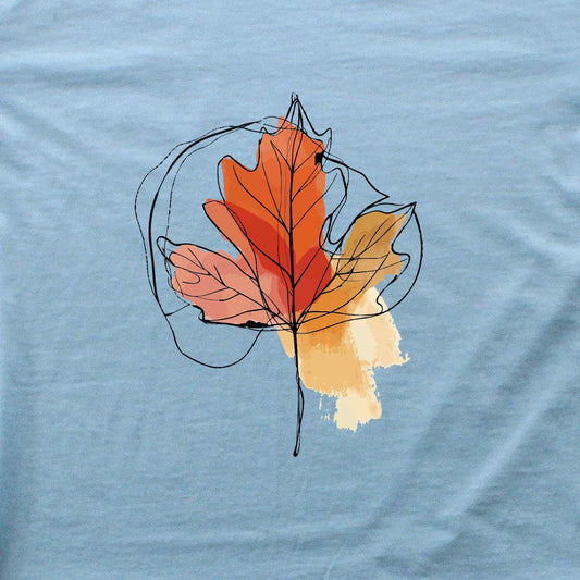 Line art Autumn Leaf T-shirt