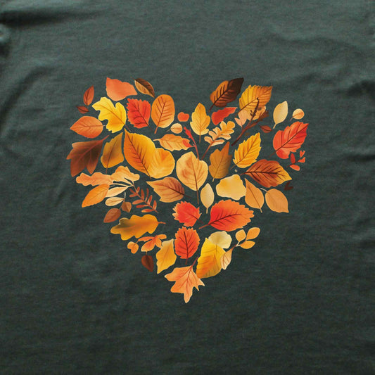 Autumn Leaves Heart T-shirt