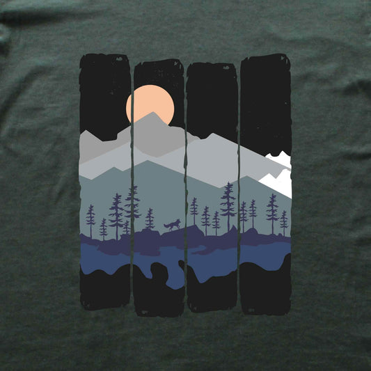 Night Landscape Fox T-shirt