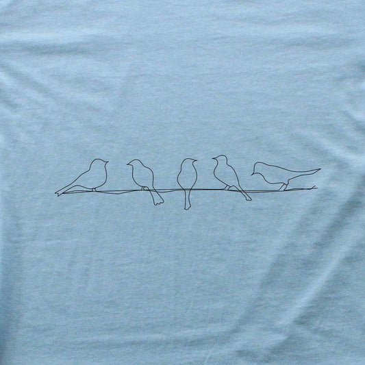 Birds line Line Art T-shirt