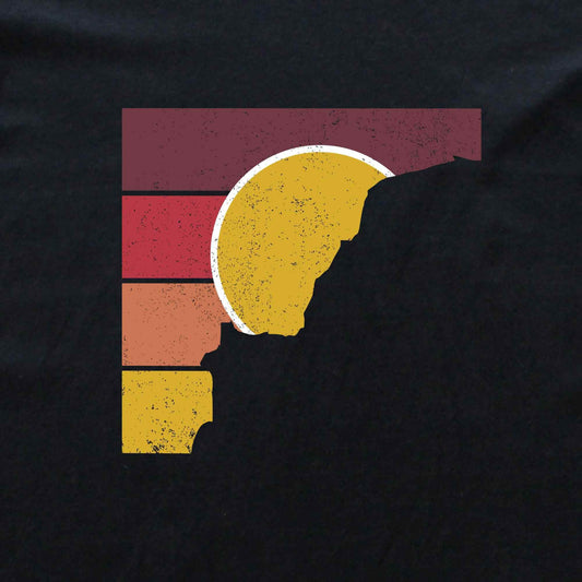 Squared Mountain Sunset T-shirt