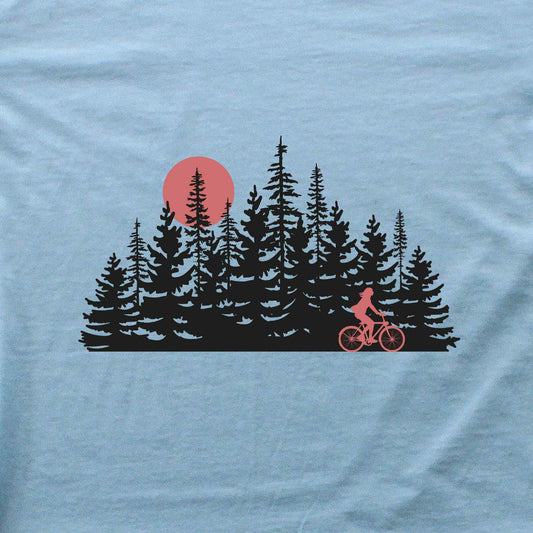 Biking girl Landscape T-shirt