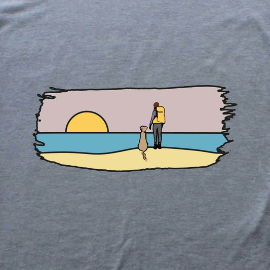 Girl And Dog Beach T-shirt