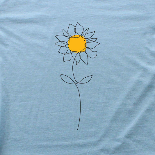 Sunflower Line art T-shirt