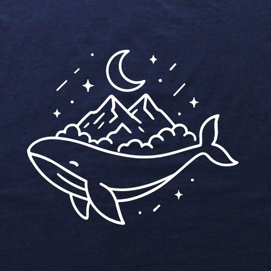 Whale Night Mountain T-shirt