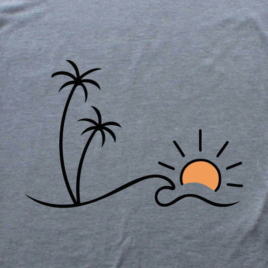 Miniamlist Beach Landscape T-shirt