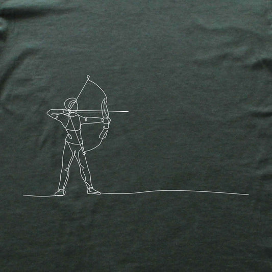 Archery Woman Line Art T-shirt