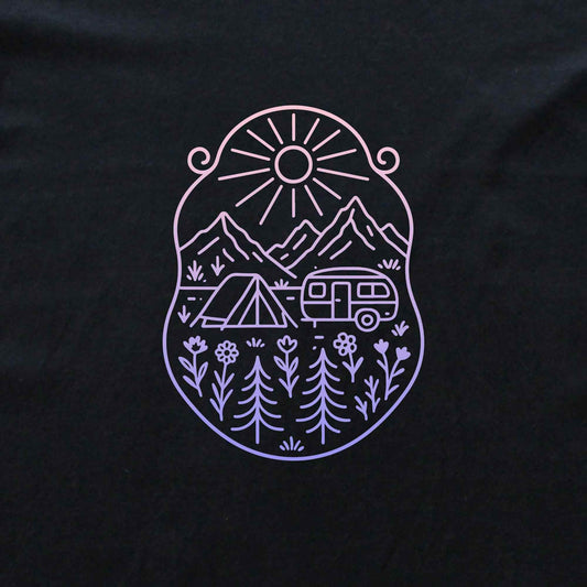 Caravan Window Landscape T-shirt