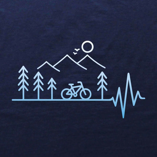Heart Beat Bike Landscape T-shirt