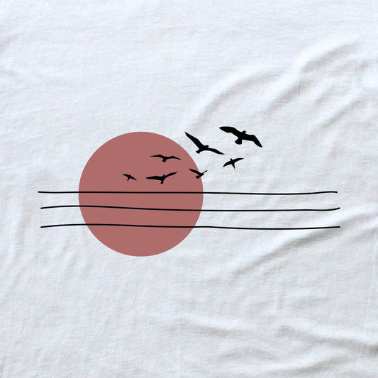 Power Lines And Sun T-shirt