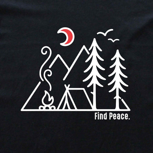 Find Peace Minimalist Camp T-shirt
