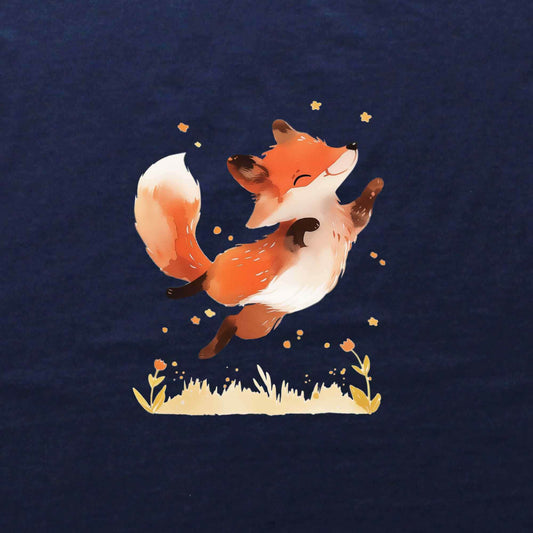 Jumping Cute Fox T-shirt