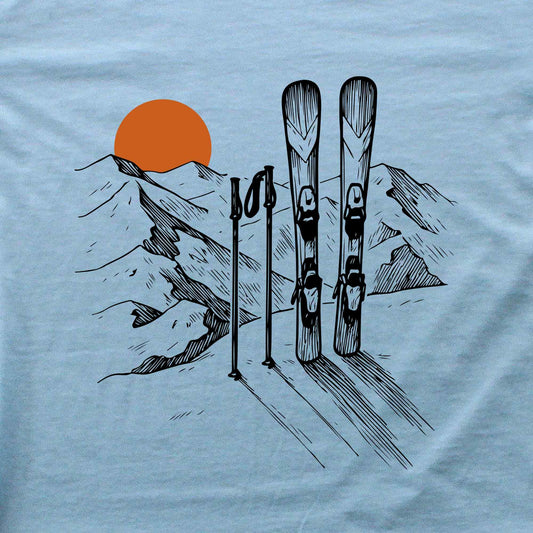HandDrawn Ski Landscape T-shirt