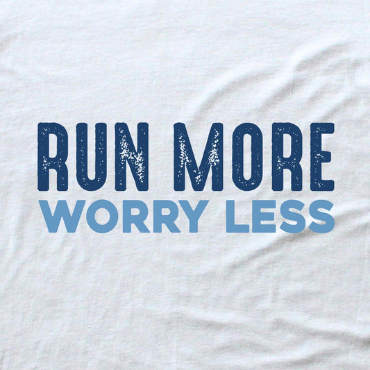 Run More Worry Less Typo T-shirt