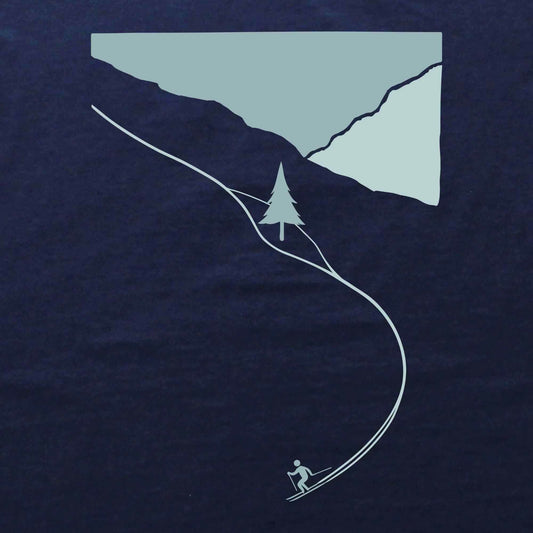 Cartoon Ski Path T-shirt
