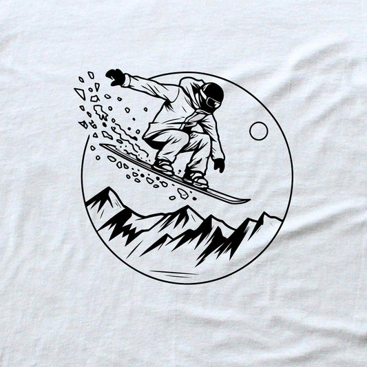 Snowboarder Round T-shirt