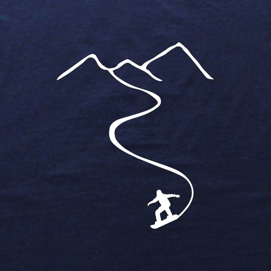 Back Print Snowboard Path T-shirt