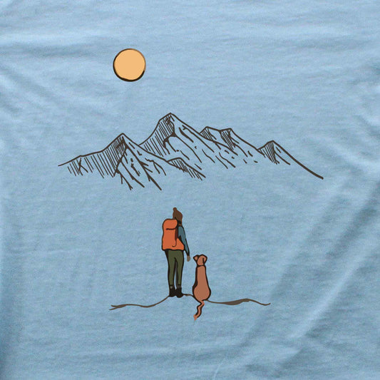 Back Print Hike With The Dog T-shirt