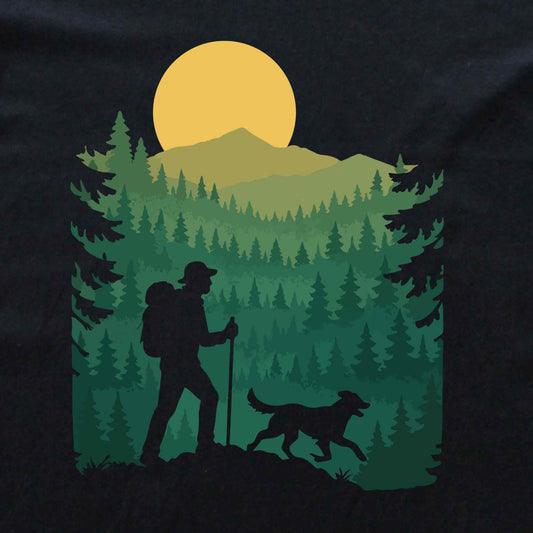 Hiking And Dog Landscape T-shirt