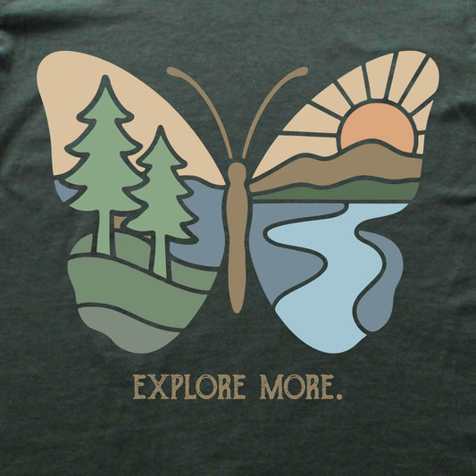 Explore More Butterfly Landscape T-shirt