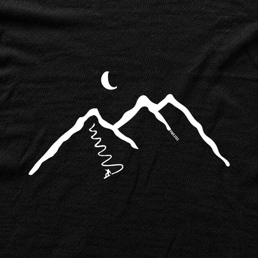 Snowboard Mountain T-shirt - Black - hero