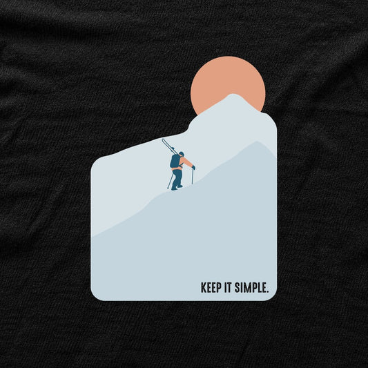 Keep It Simple Ski Walk T-shirt - Black - hero