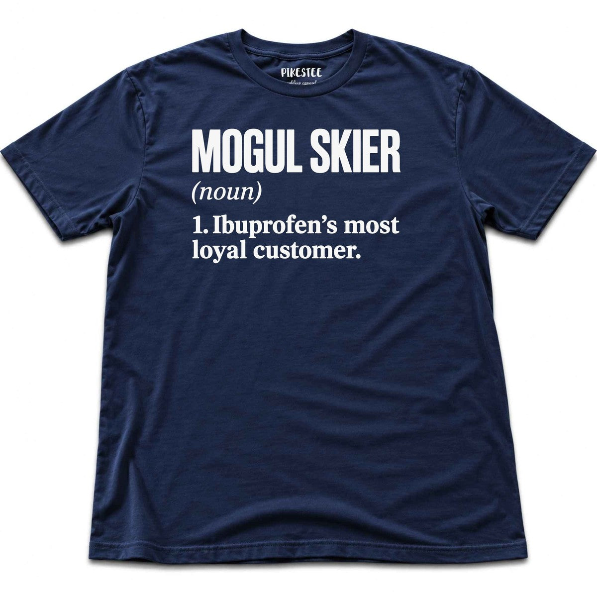 Mogul Skier Ibuprofen T-shirt - Heather Navy