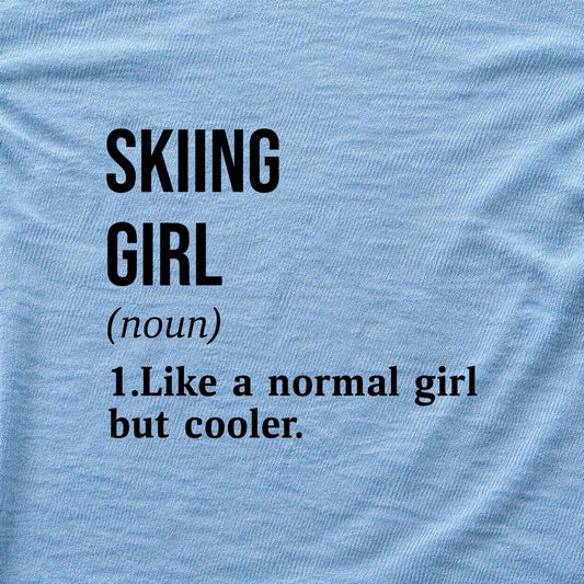 Ski Girl Definition T-shirt - Light Blue - hero