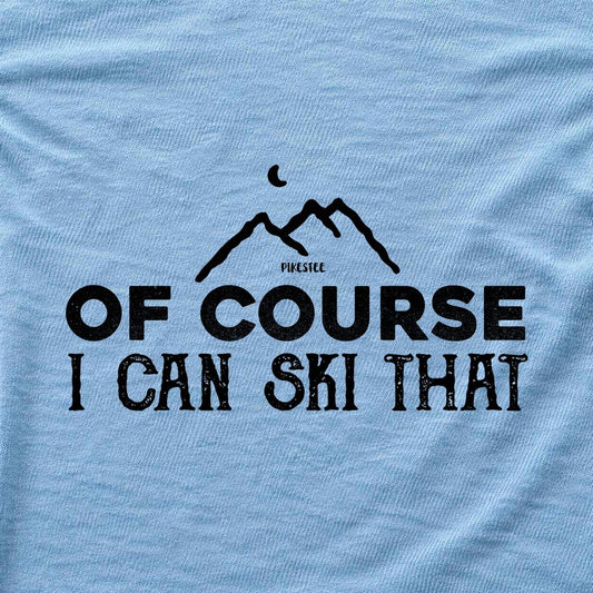 Of Course Ski T-shirt - Light Blue - hero